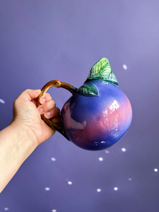 Vintage Italian Blueberry / Plum Water Pitcher
