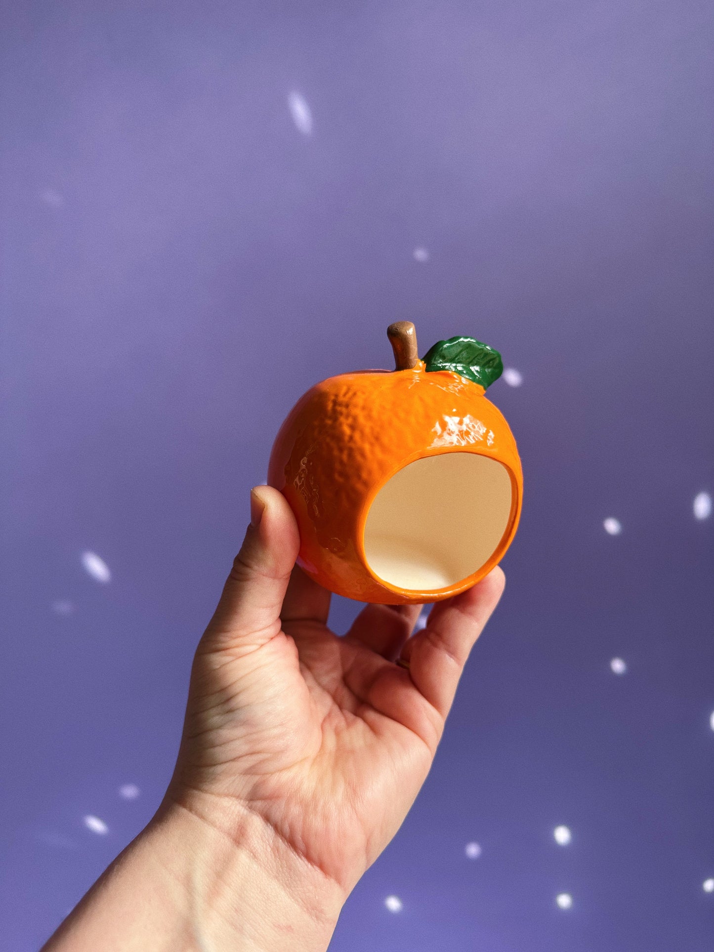 Vintage Ceramic Orange Sponge Holder