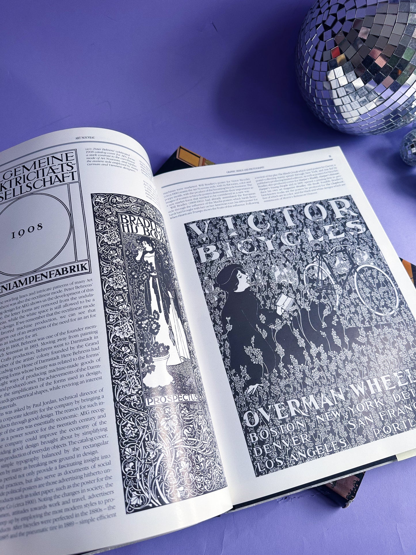 Vintage Large Art Nouveau Hardcover Coffee Table Book by Maria Costantino