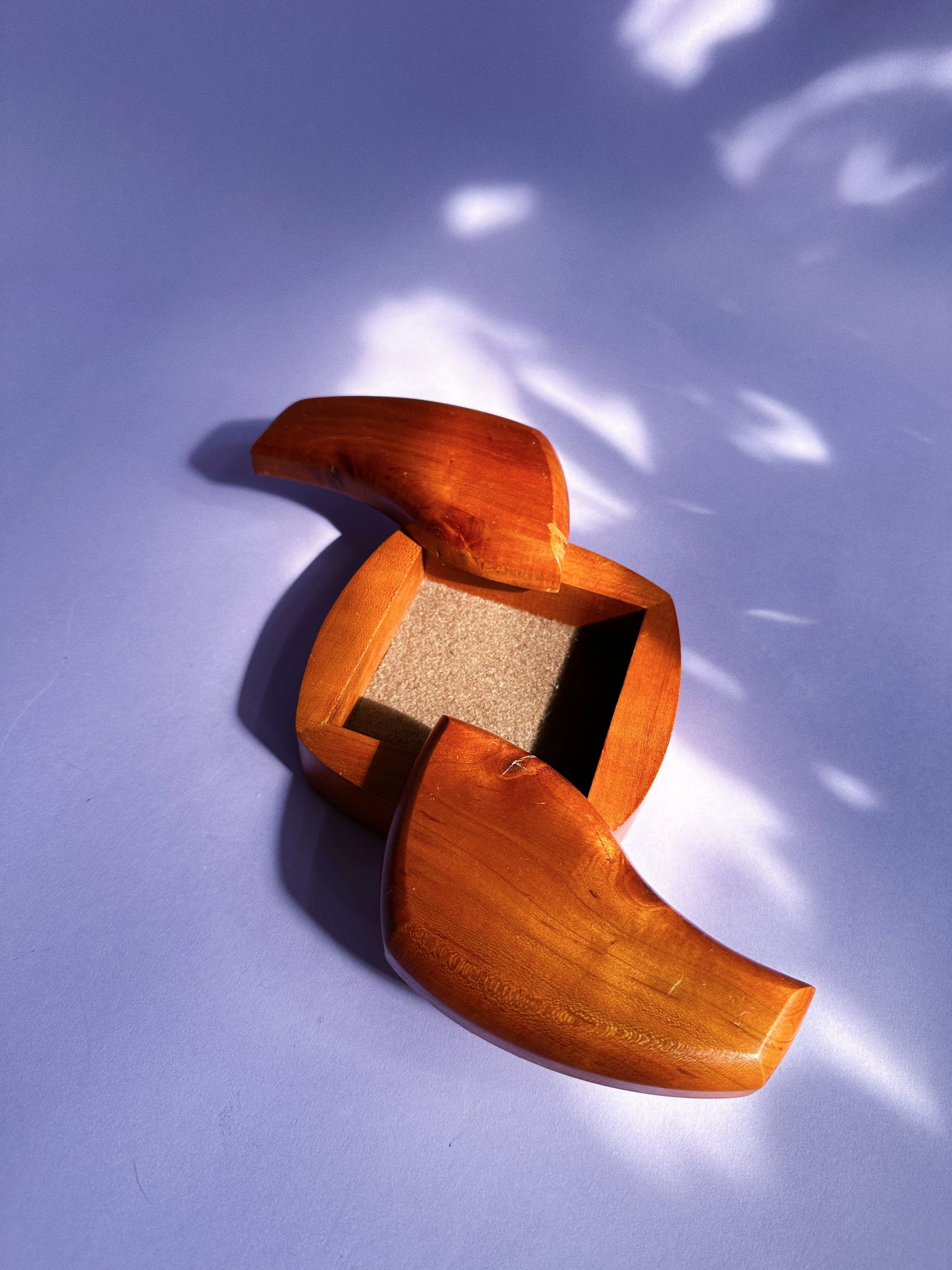 Vintage Handmade Wooden Jewelry Box