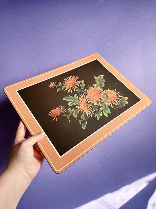 Pimpernel Floral Cork Back Placemats Set of 4 Made In England In Original Box