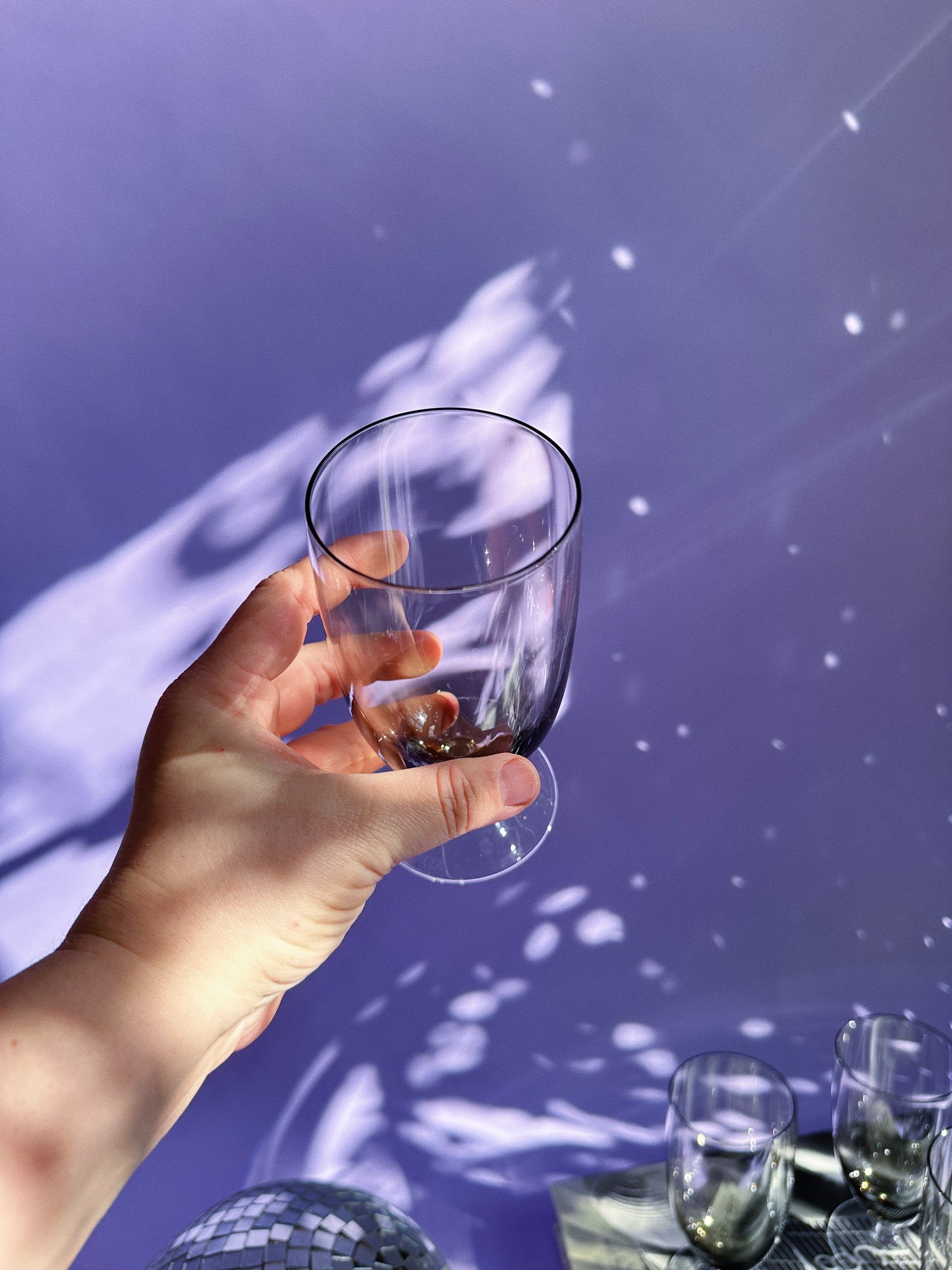 4 BelKraft Moonglo BK1 West German Contemporary Hand Blown Water Goblets