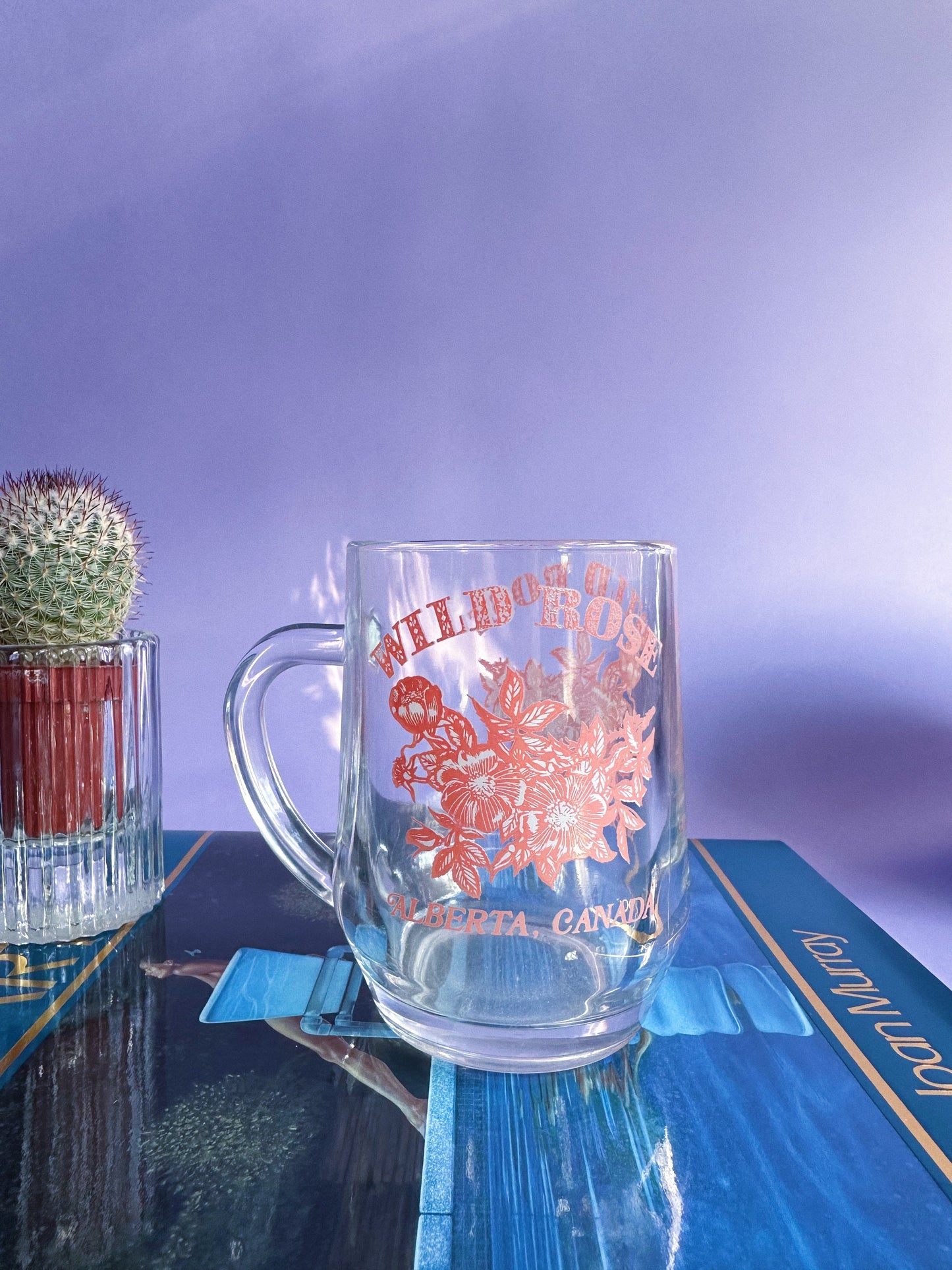 Alberta Wild Rose Glass Mug