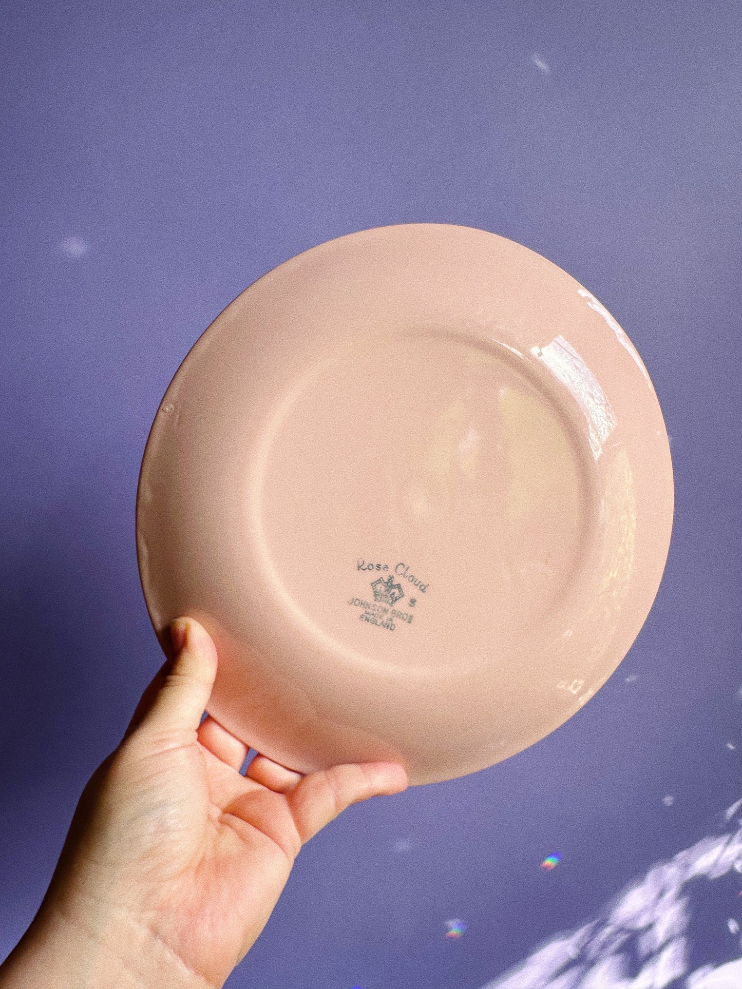 Mid Century Modern Johnson Brothers Cloud Plates, Made In England