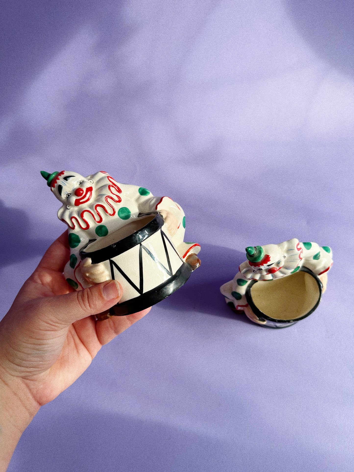 Vintage 1950s Ceramic Clown Wall Pockets