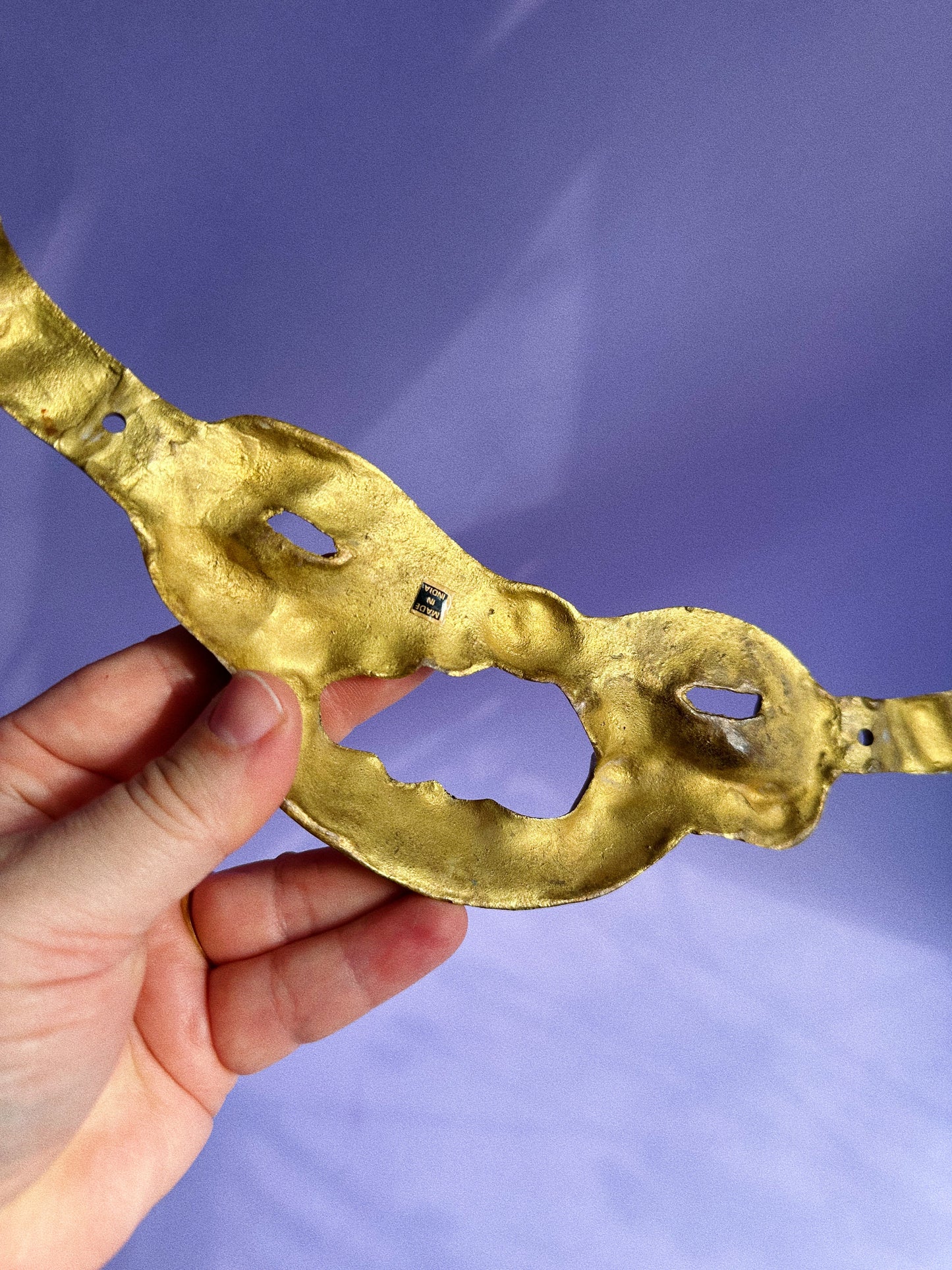 Vintage Brass Bow Wall Hanging