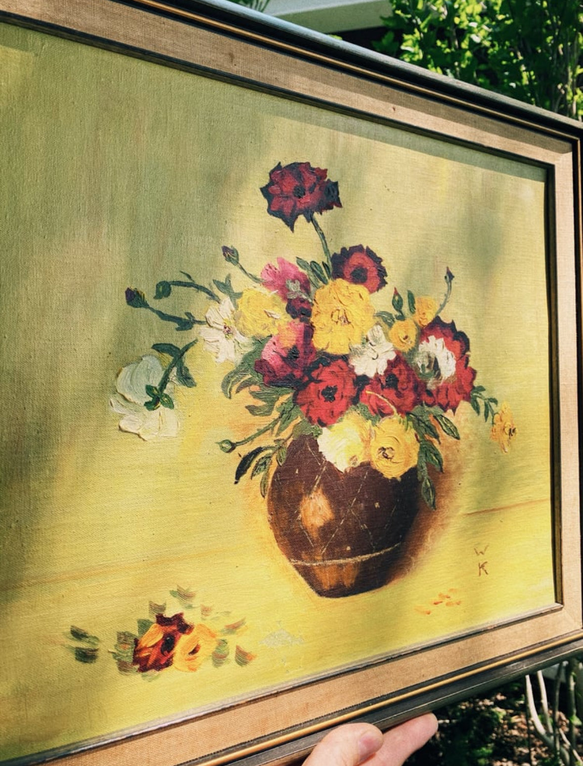 1960s Bouquet of Flowers Oil Painting