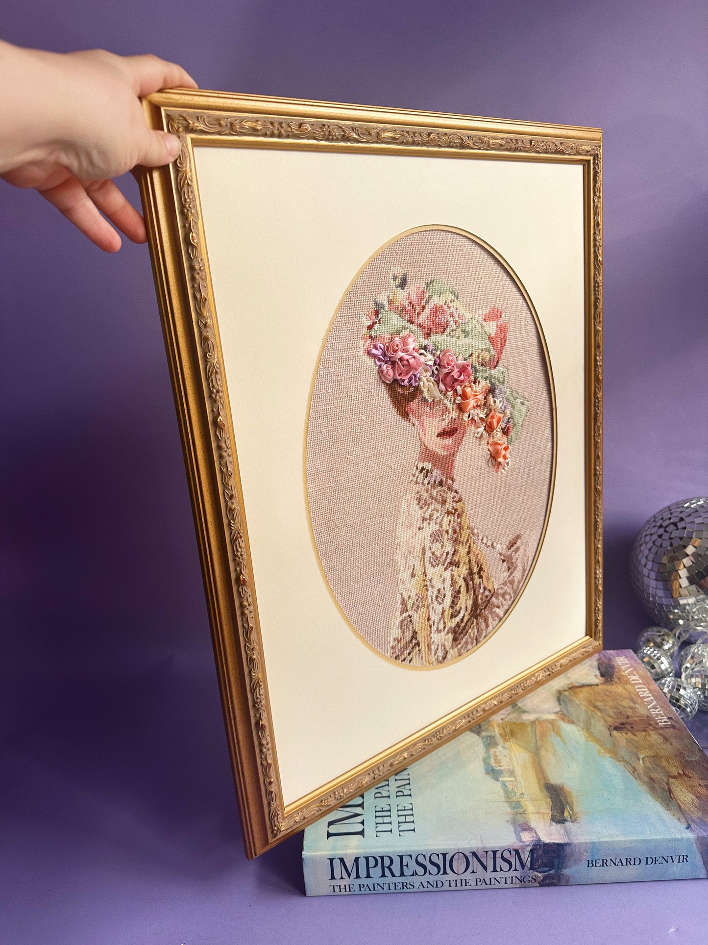 Dimensions Lady Victoria Complete Framed Needlepoint 3D Floral Embroidery 2425