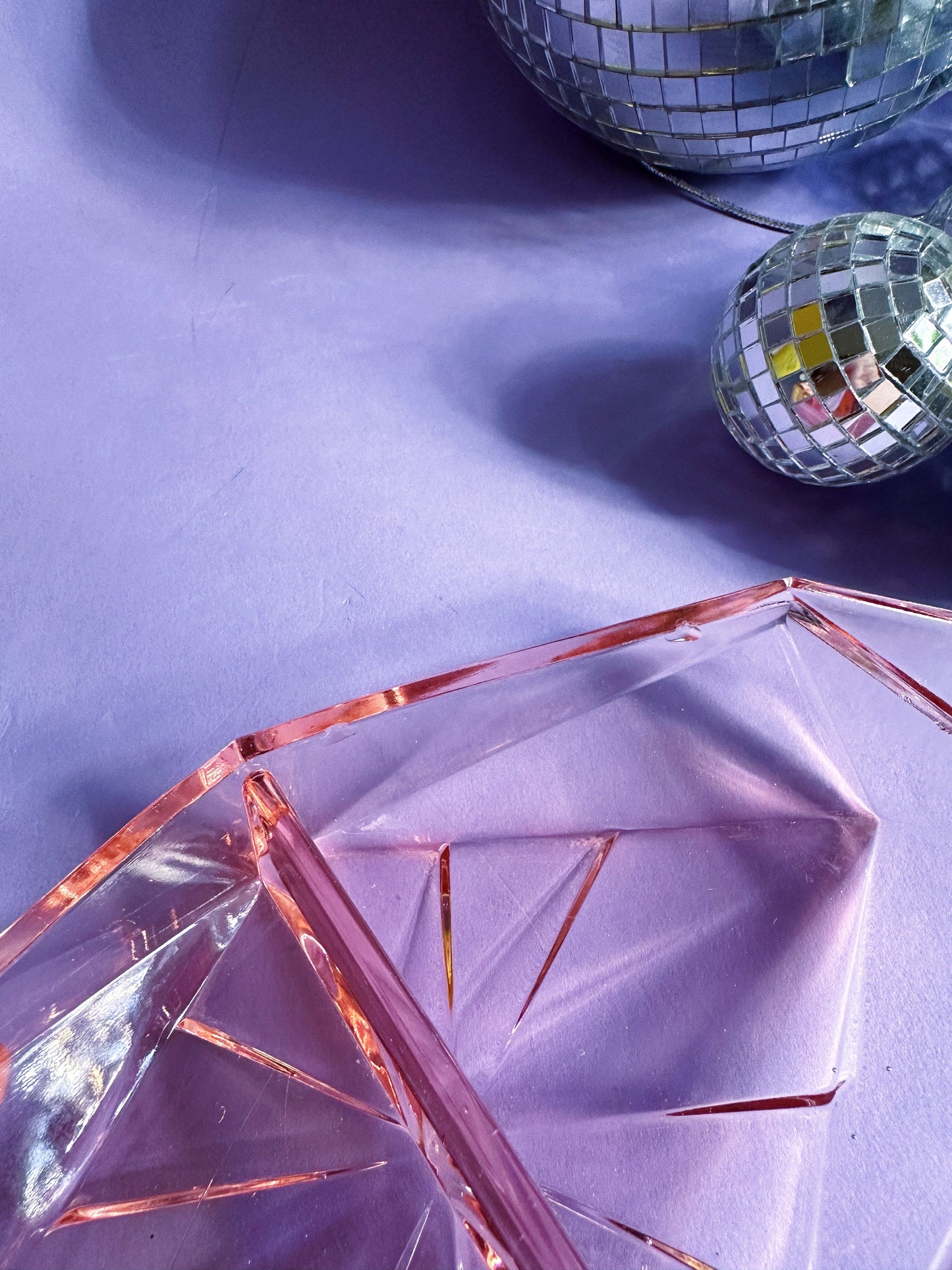 Vintage Indiana Art Deco Pink Depression Glass Divided Dish 9”