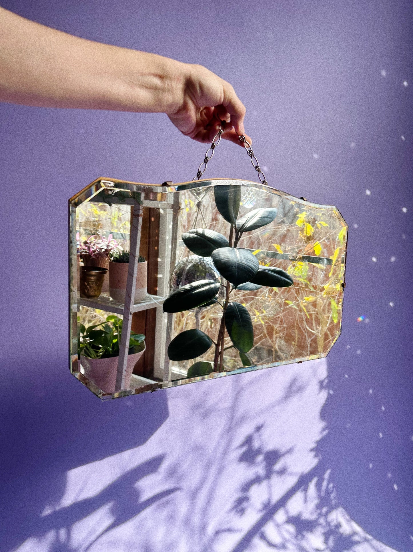 Sweet Heavy Vintage Hanging Mirror