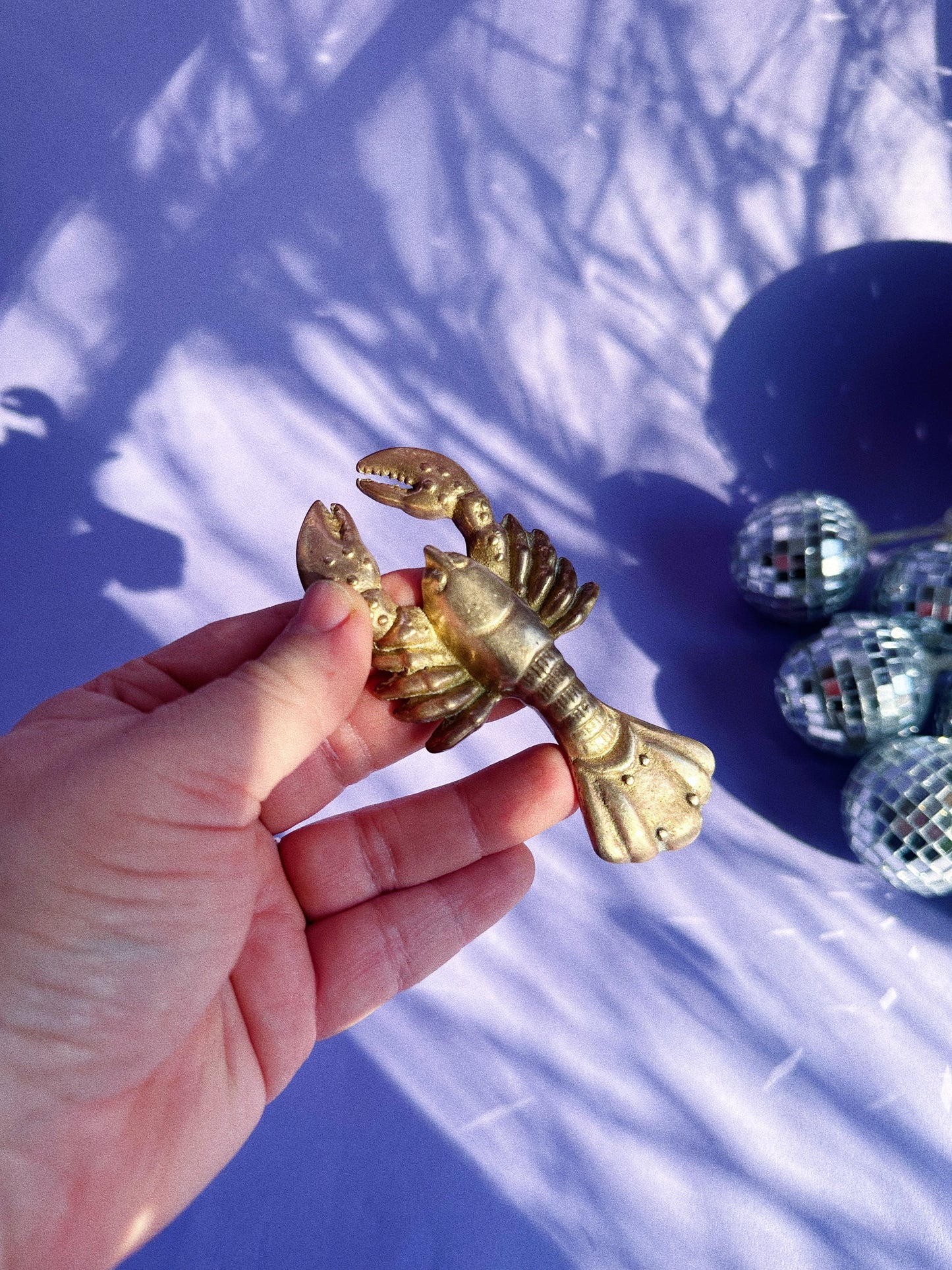 Vintage Heavy Lobster Brass Bottle Opener
