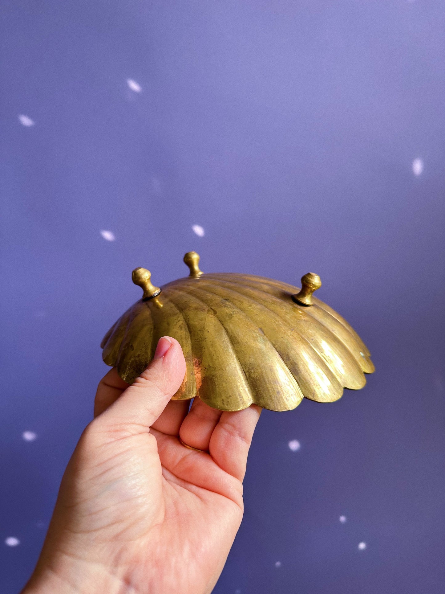 Heavy Brass Shell Throw Dish