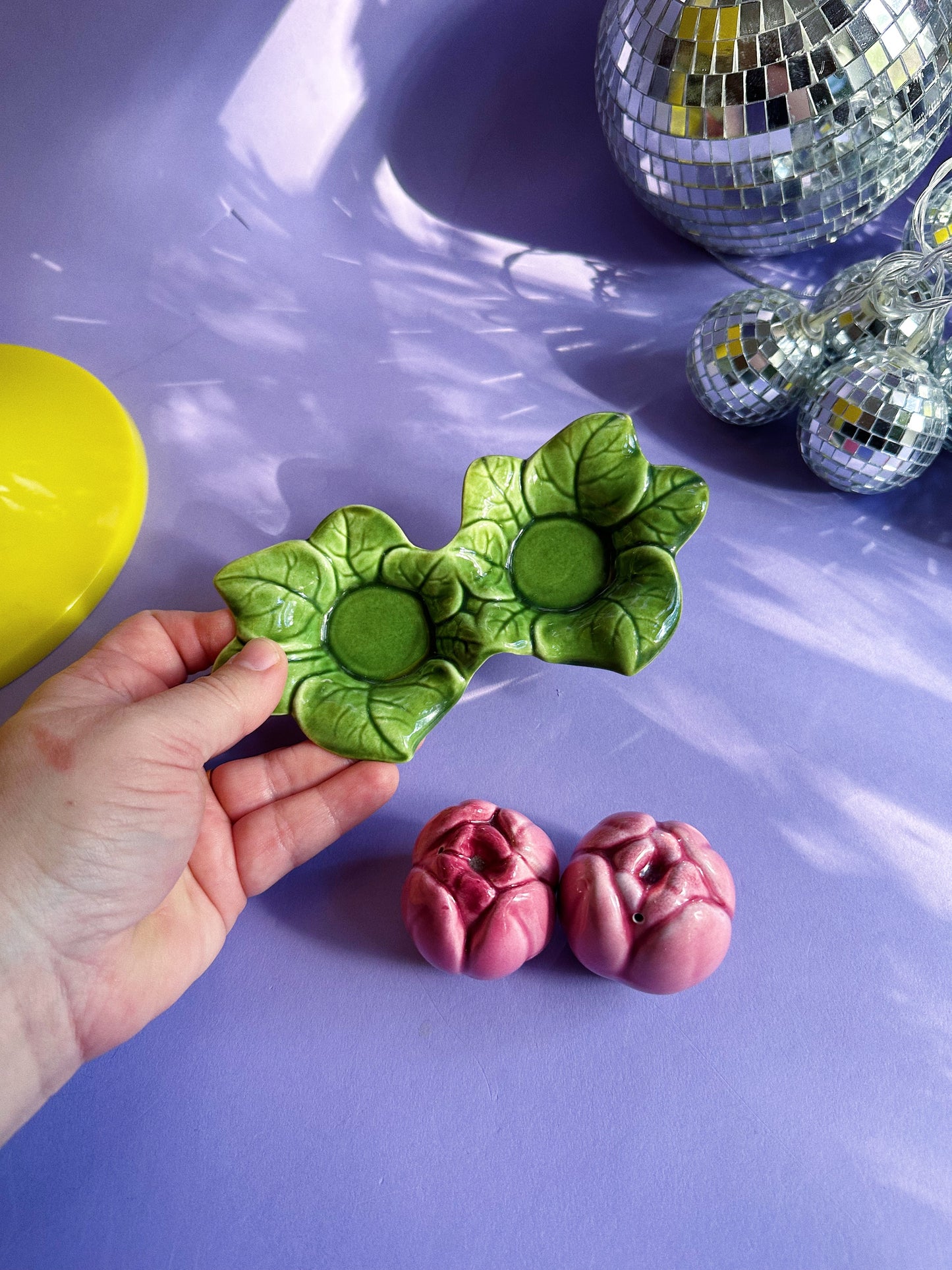 Vintage Ceramic Pink Roses Salt & Pepper Shakers