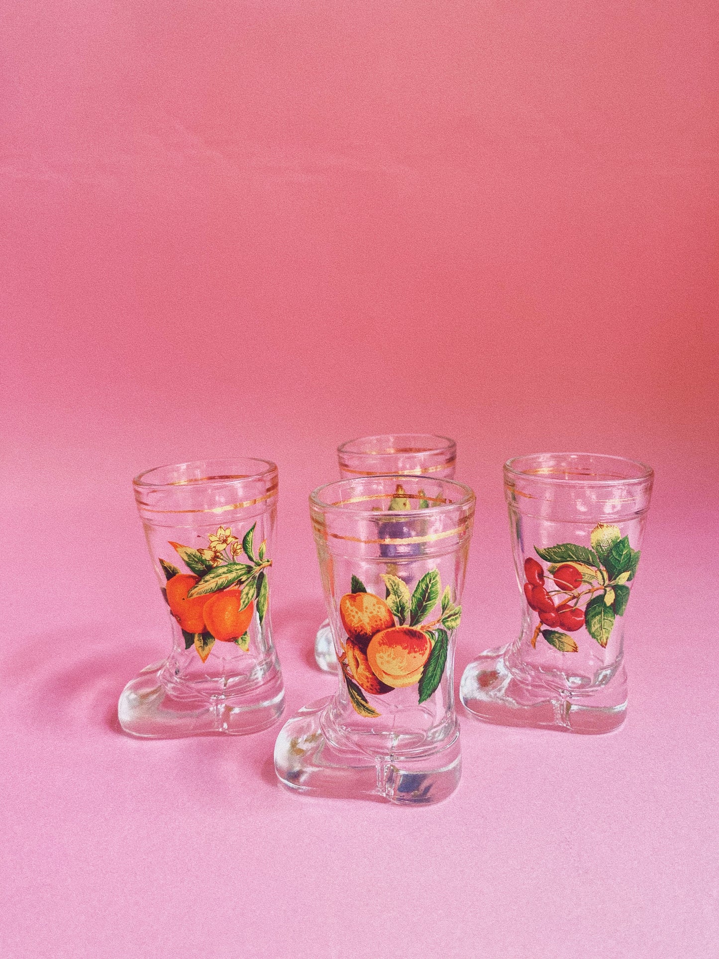 Mid Century Mod Dep Boot Shot Glasses