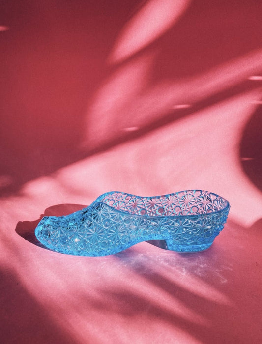 Blue Victorian 1886 EAPG Glass Slipper Dish