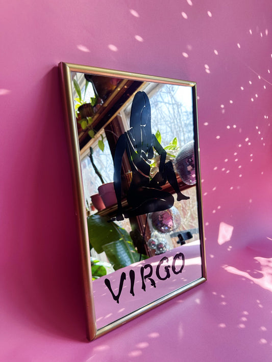 Vintage 1977 Virgo Retro Mirror
