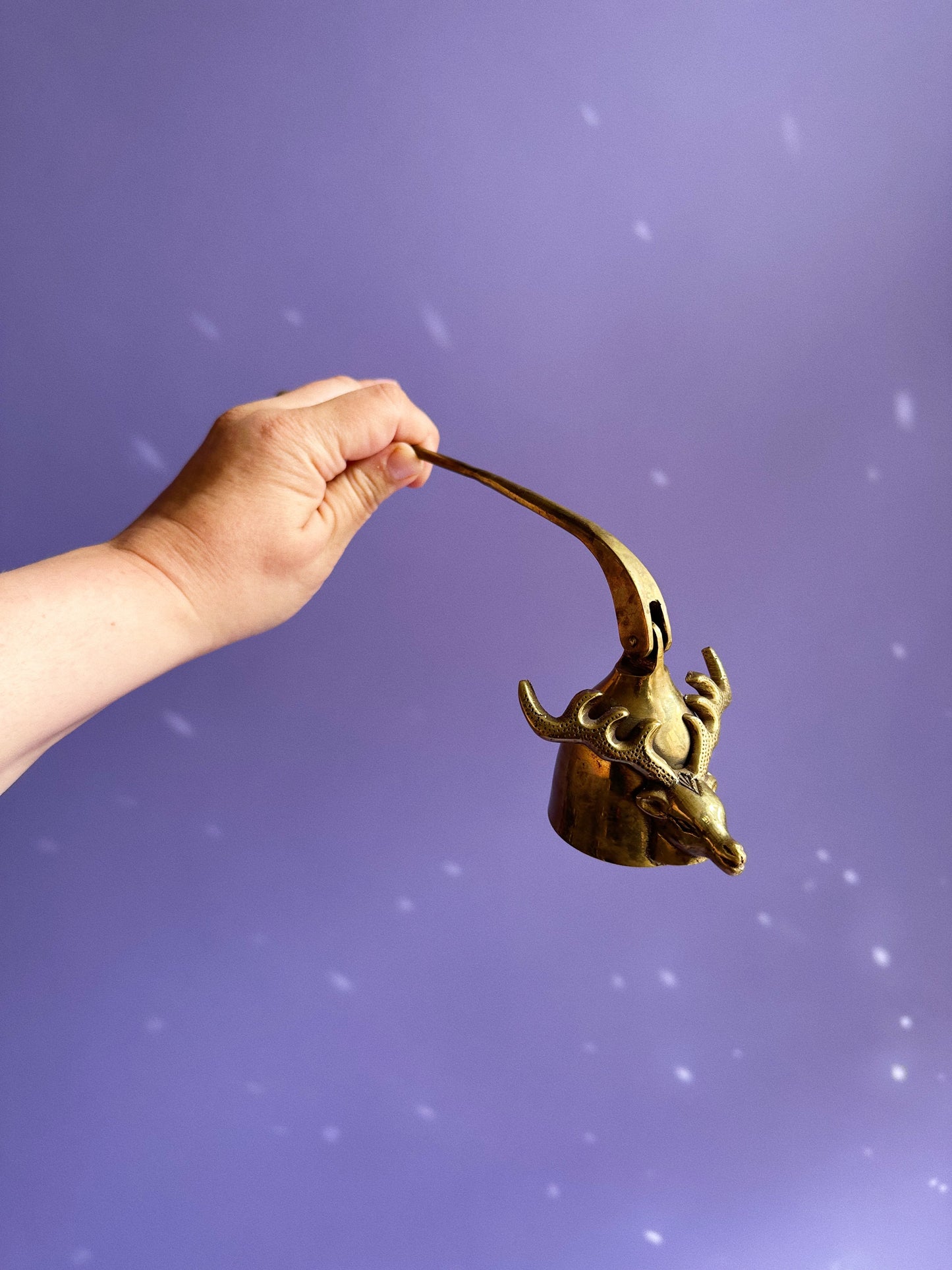 Vintage Brass Stag Deer Head Candle Snuffer Candle Extinguisher