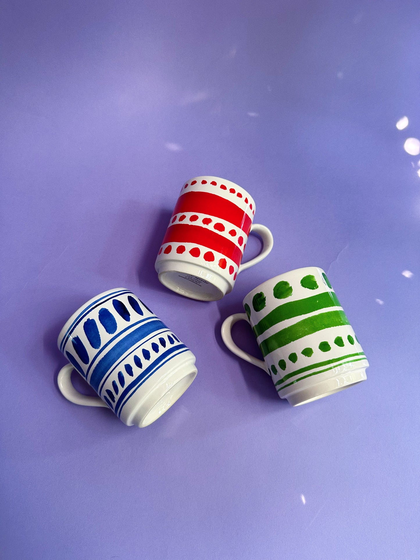 Kate Spade All in Good Taste Pretty Pantry Stacking Coffee Tea Mugs Set of 3