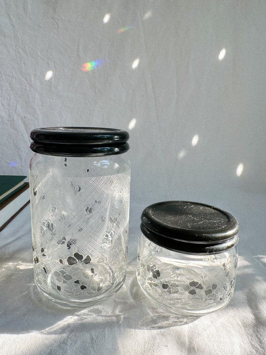 Vintage Glass Storage / Stash Jars
