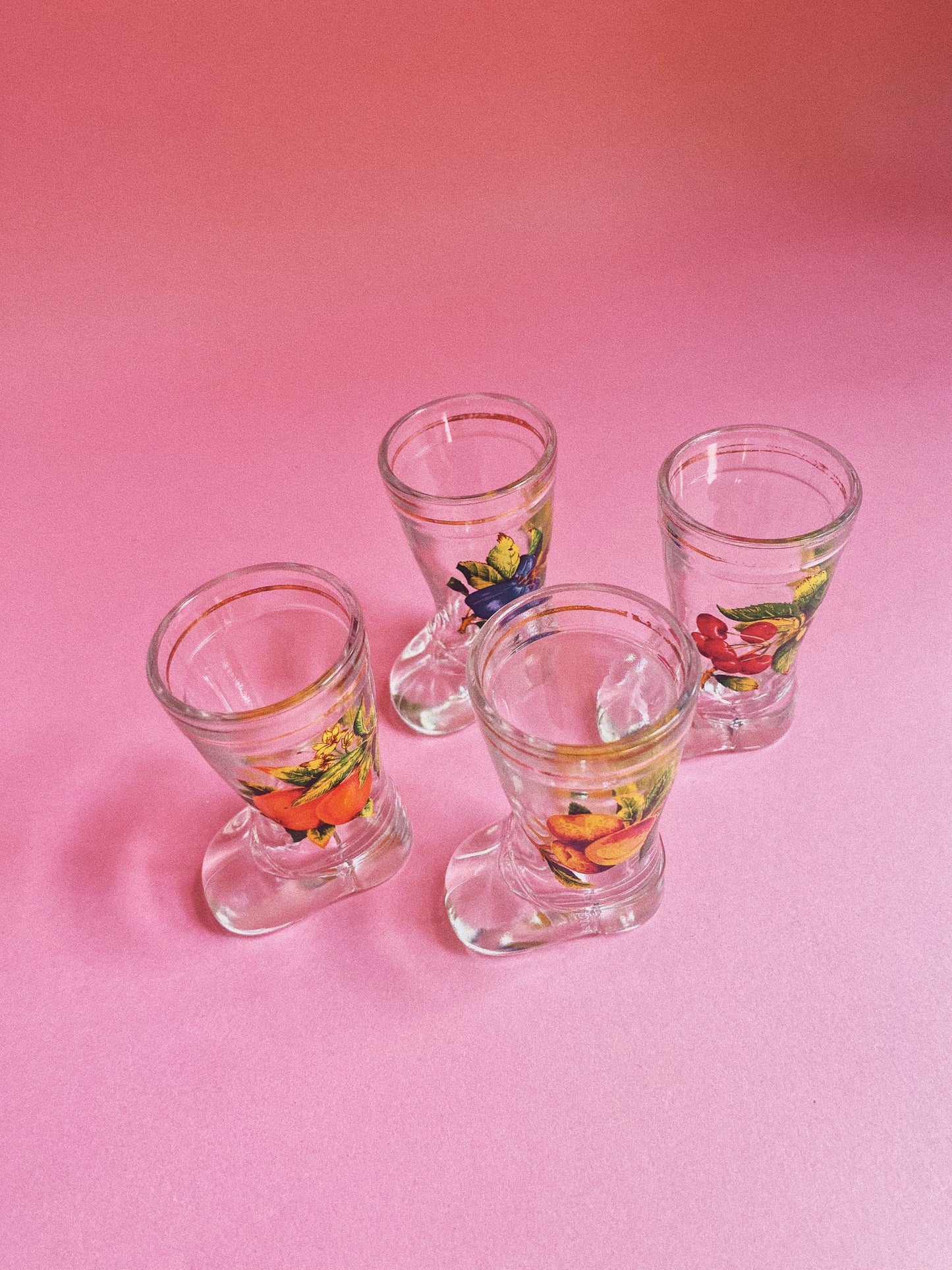 Mid Century Mod Dep Boot Shot Glasses