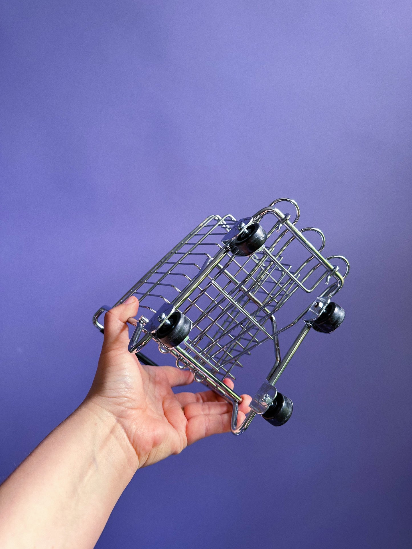 Mini Small Shopping Trolley Cart Metal Basket Collectable