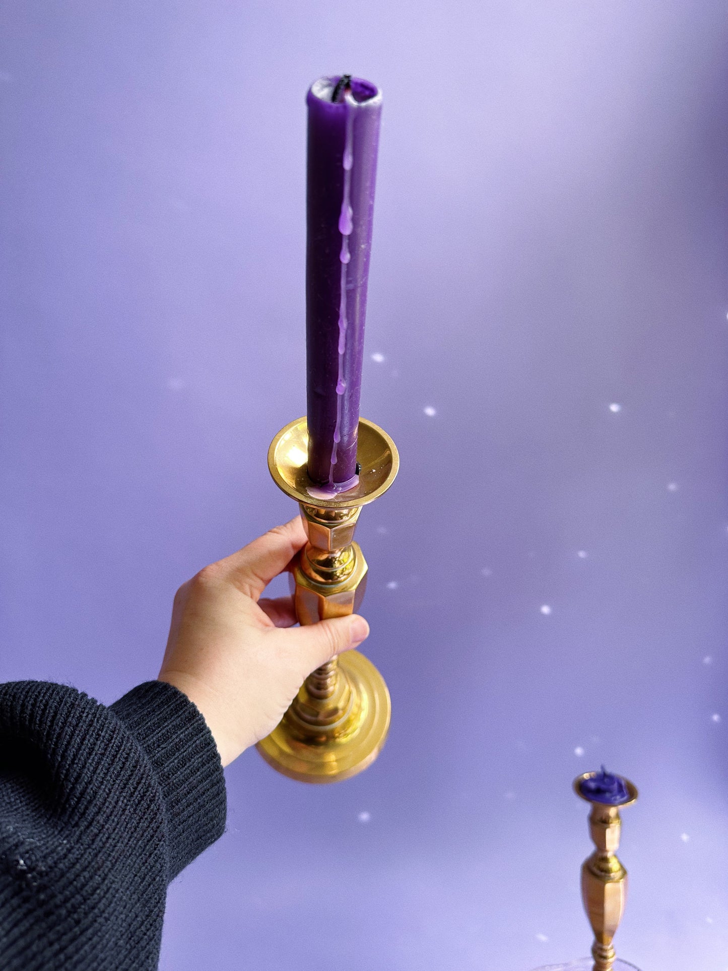 Large Vintage Brass Candlesticks for Taper Candles