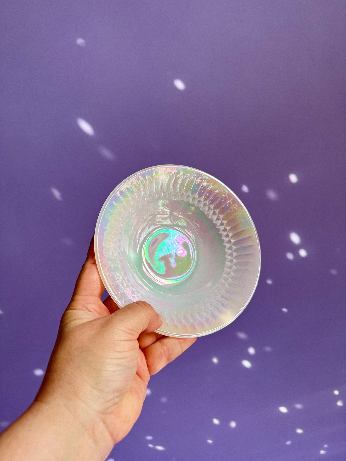 Set of 4 Vintage Iridescent Moonglow Federal Glass Cereal Bowls