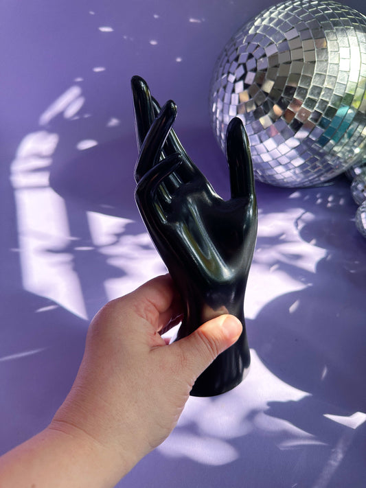 Vintage Black Plastic Mannequin Hand