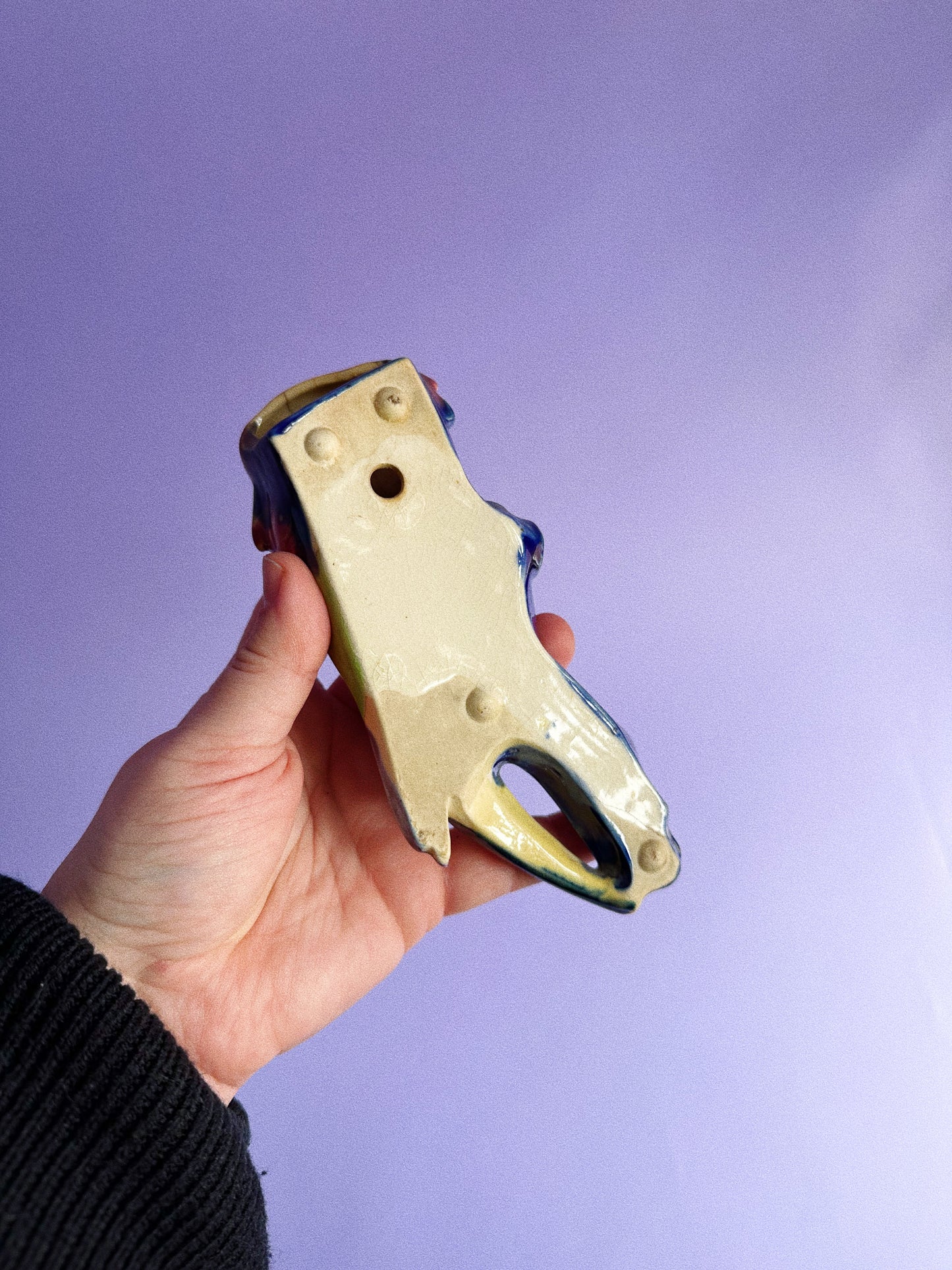 Vintage Glazed Bird Wall Pocket