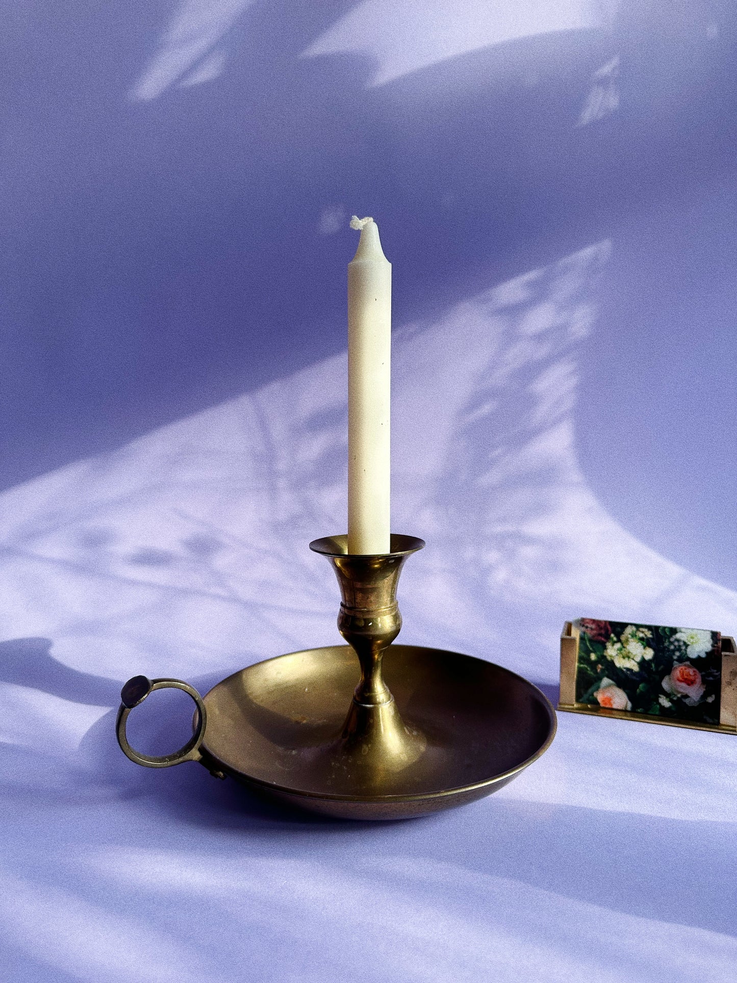 Large Vintage Brass Chamber Candlestick