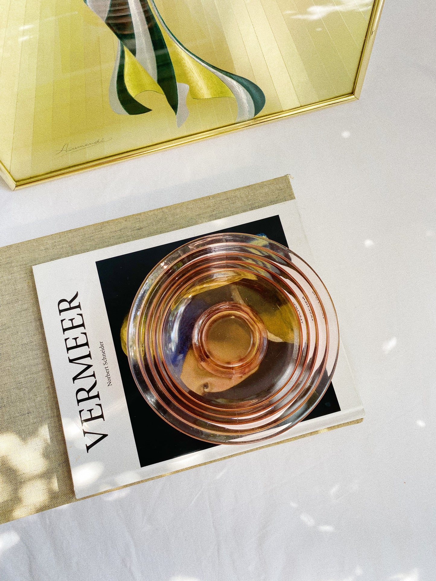 Vintage Pink Depression Glass Footed Bowl