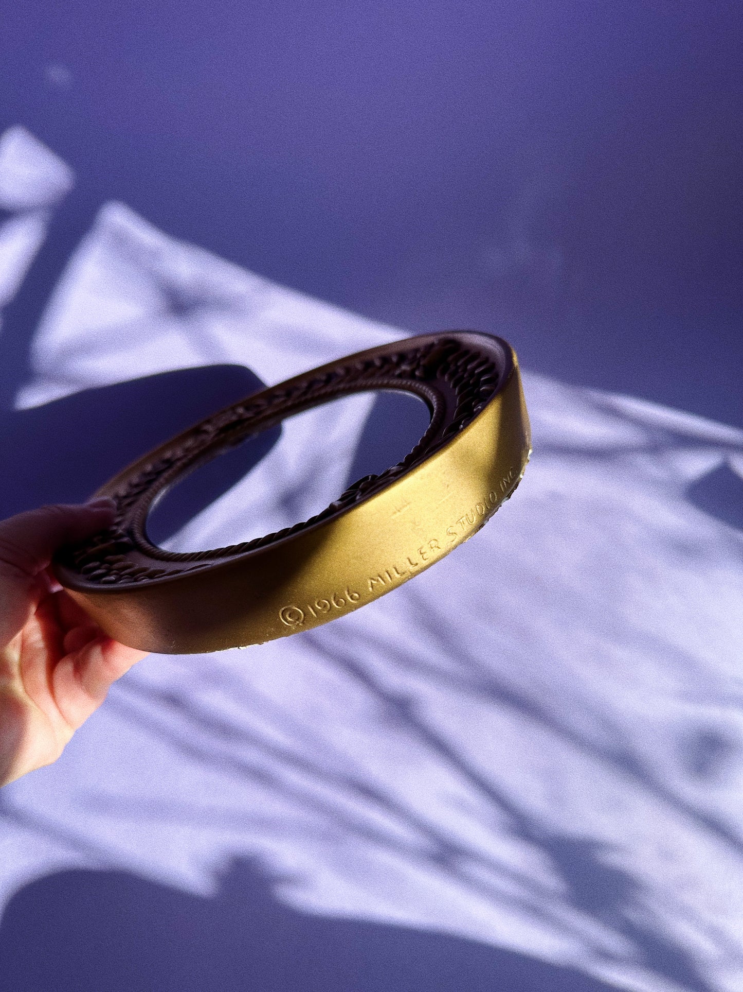 Vintage Mirror Miller Studios 1966 Chalkware Hollywood Regency