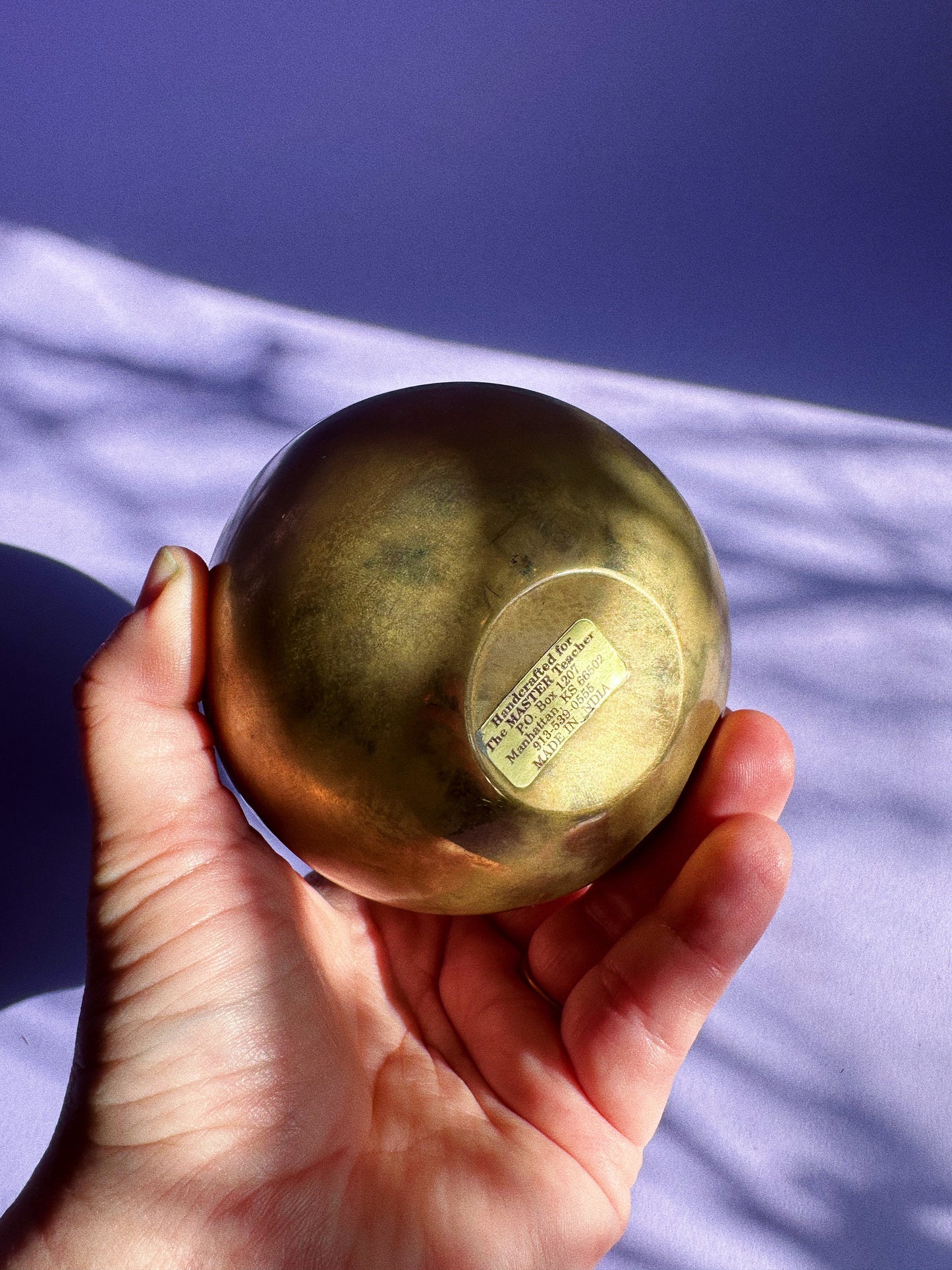 Vintage Brass Apple Paper Weight