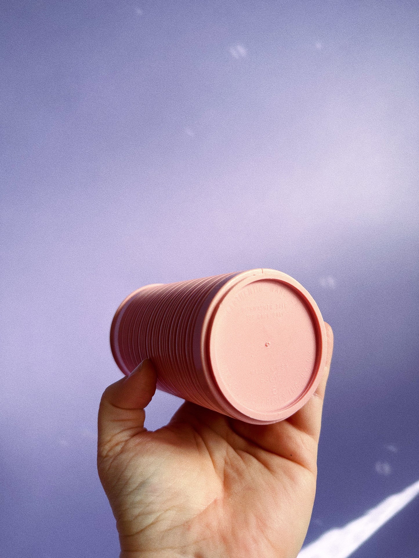 Set of 6 MCM Dusty Rose Earthentic-Ware Ribbed Tumblers Picnic Plastic