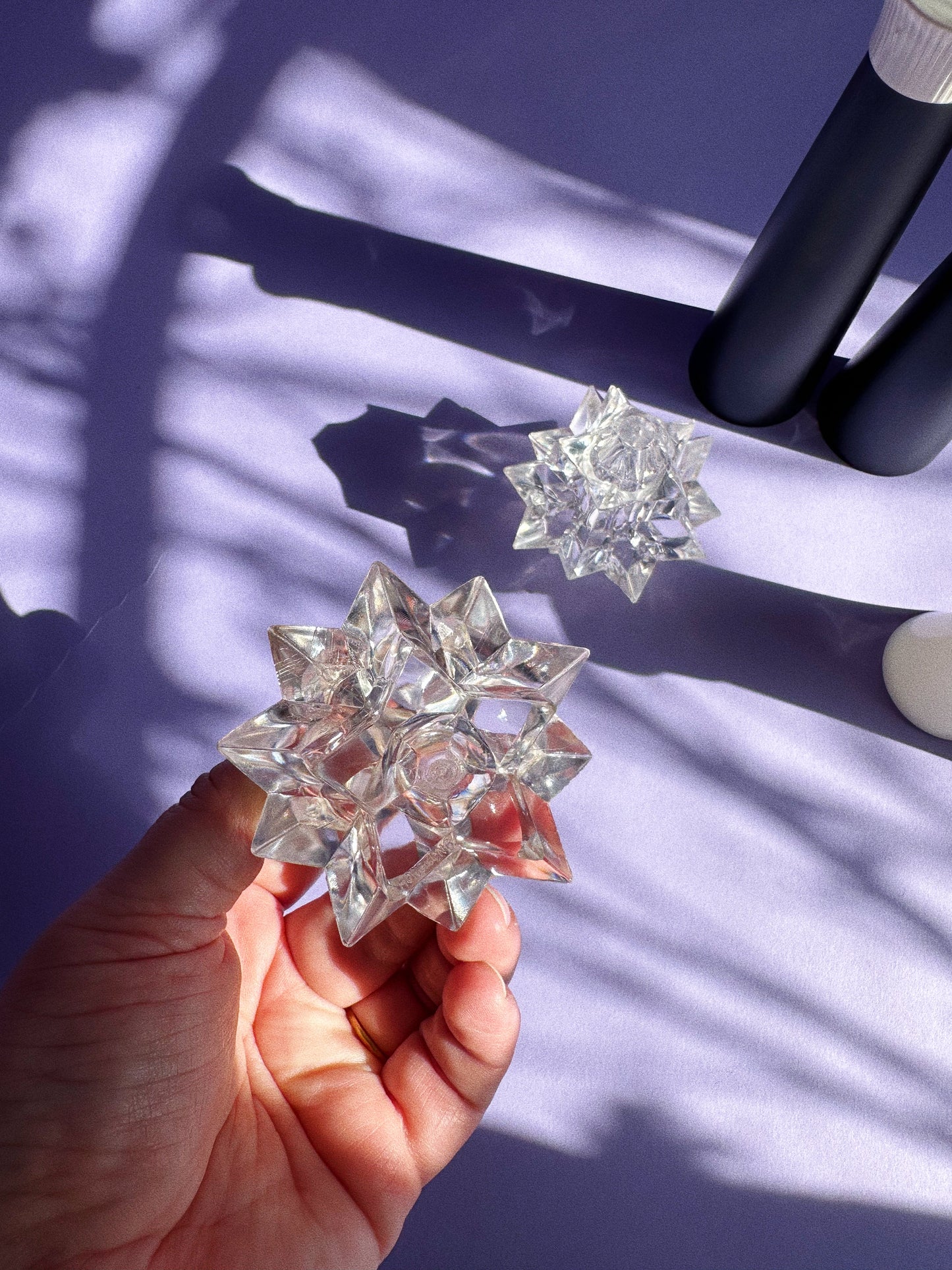 MCM Lucite Starburst Salt & Pepper Shakers