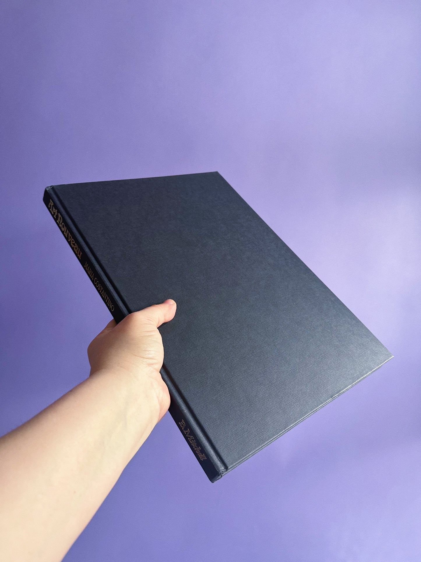 Vintage Large Art Nouveau Hardcover Coffee Table Book by Maria Costantino