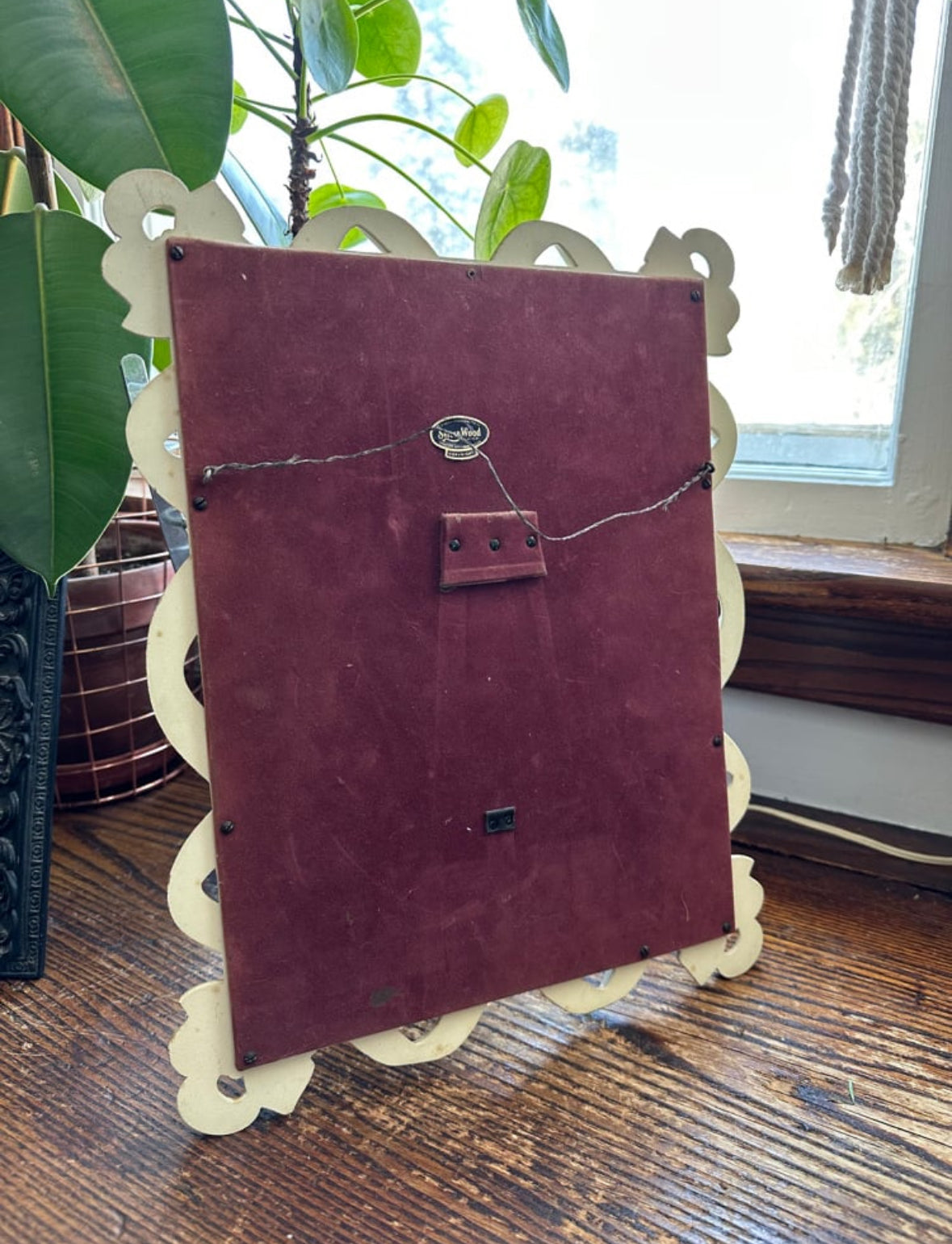 Vintage Syroco MCM Hollywood Regency Gilded Wall Mirror Bows