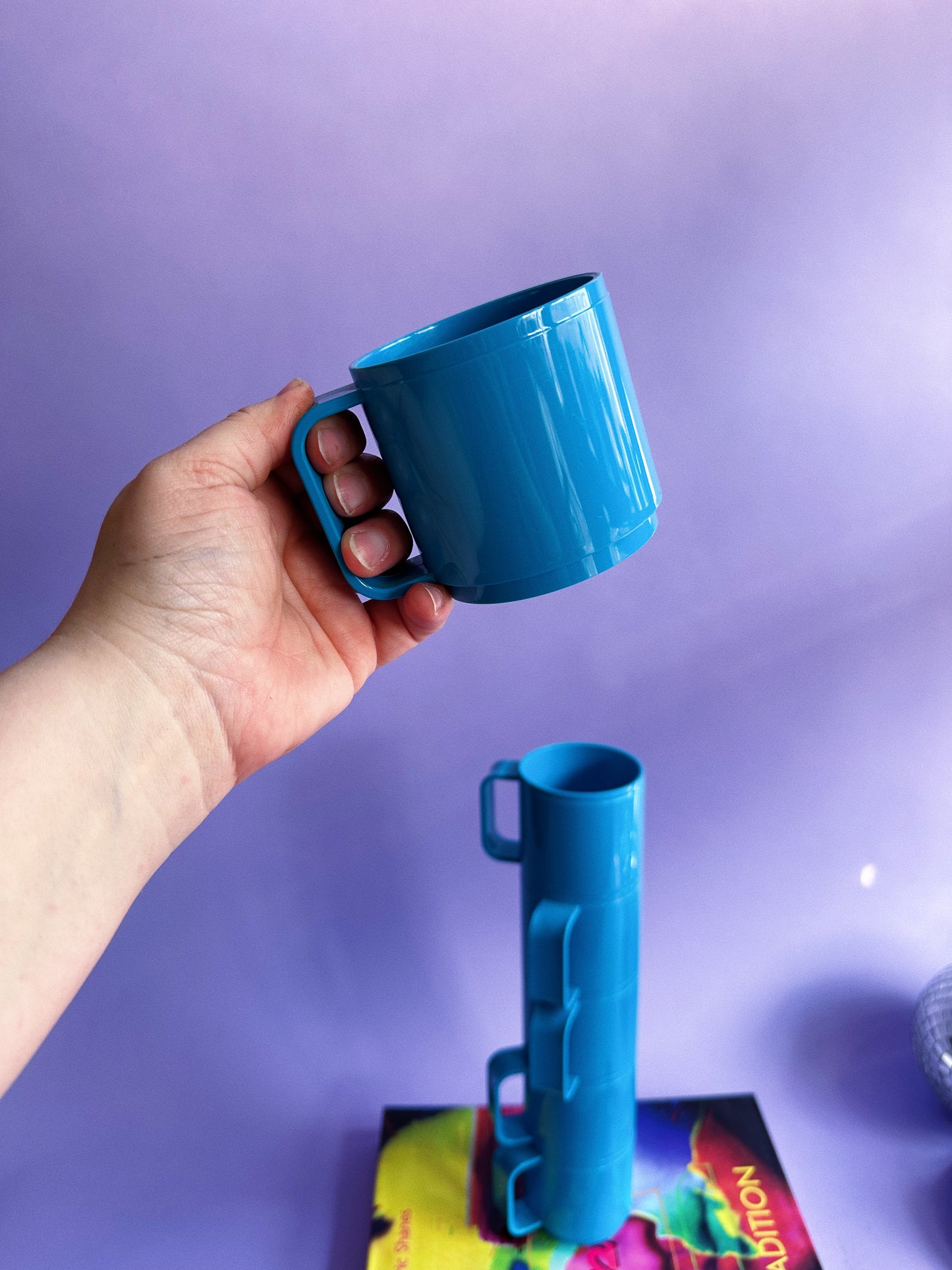 STYLE Vintage Retro Italian Melamine Cups Made in Italy, Stackable