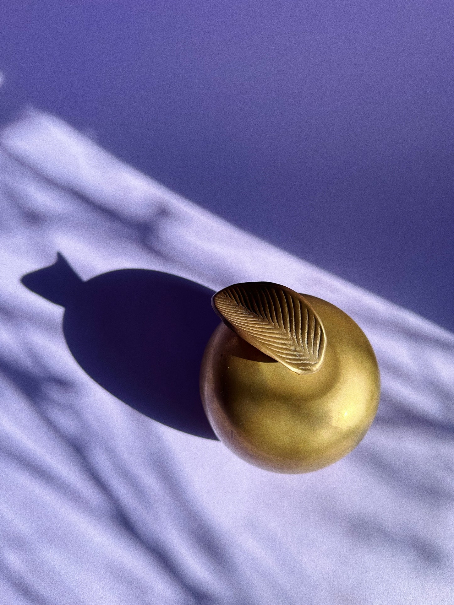 Vintage Brass Apple Paper Weight