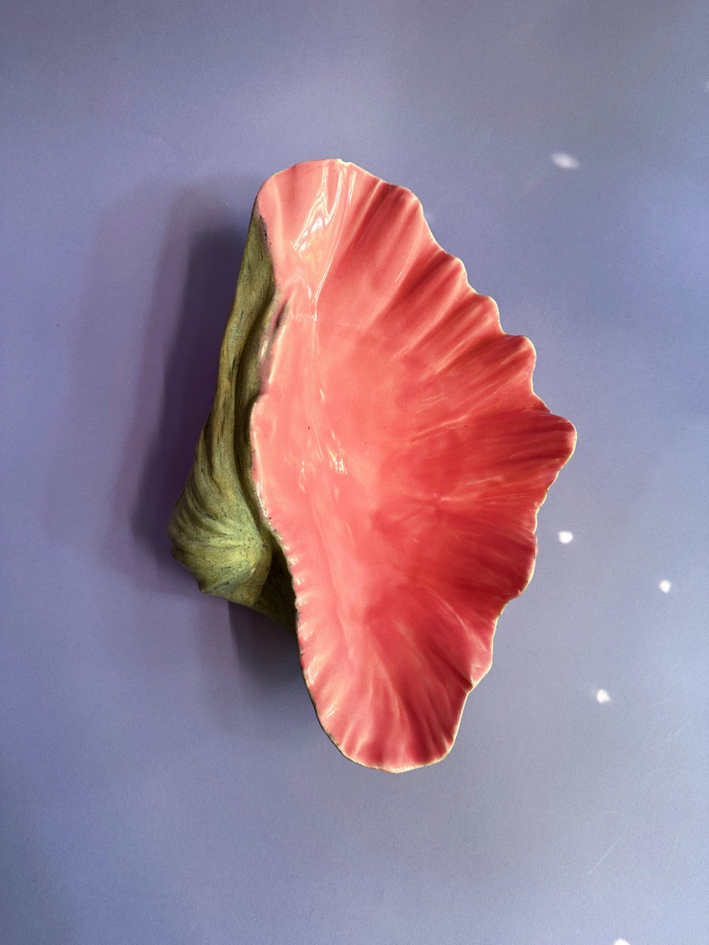 Vintage Large Ceramic Seashell Throw Dish