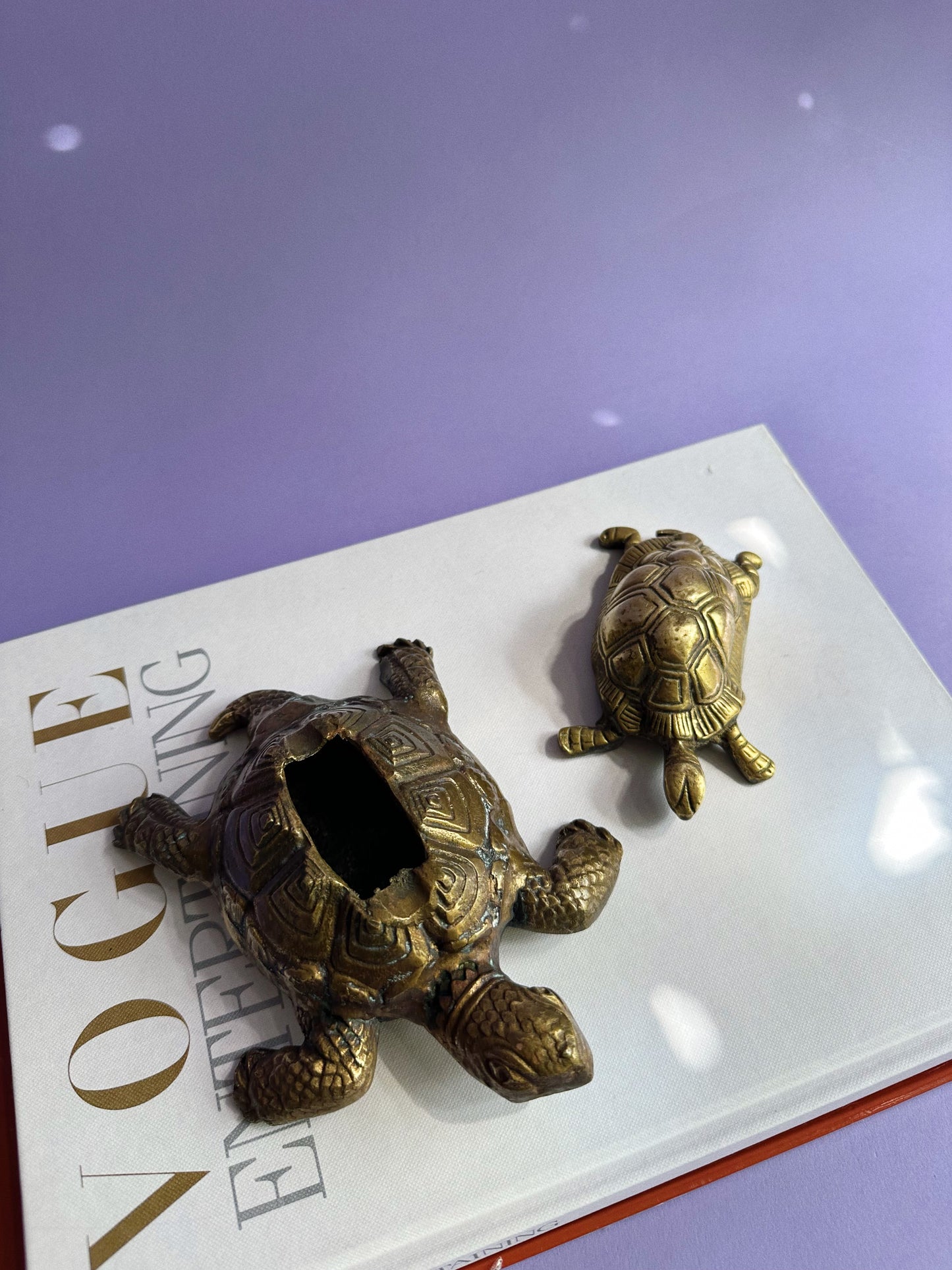 Vintage Brass Turtle Paperweight