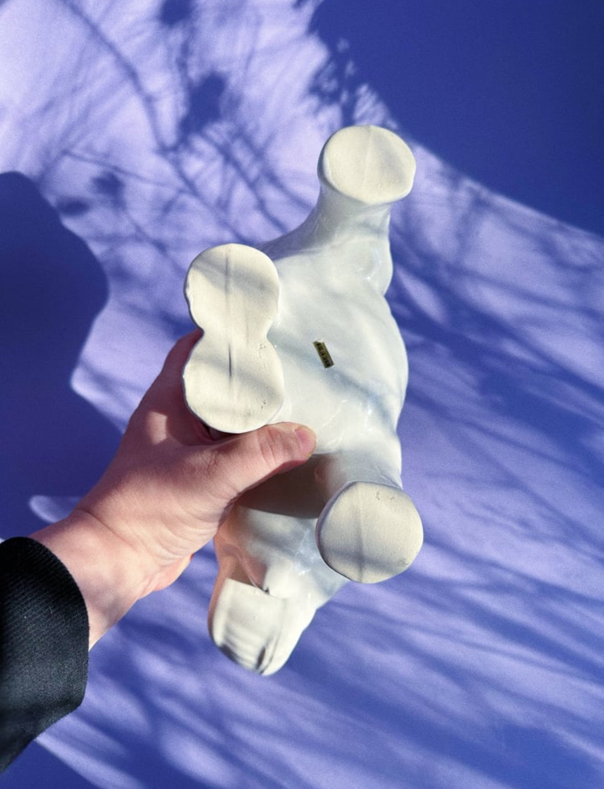 Vintage Ceramic Light Grey Elephant Planter