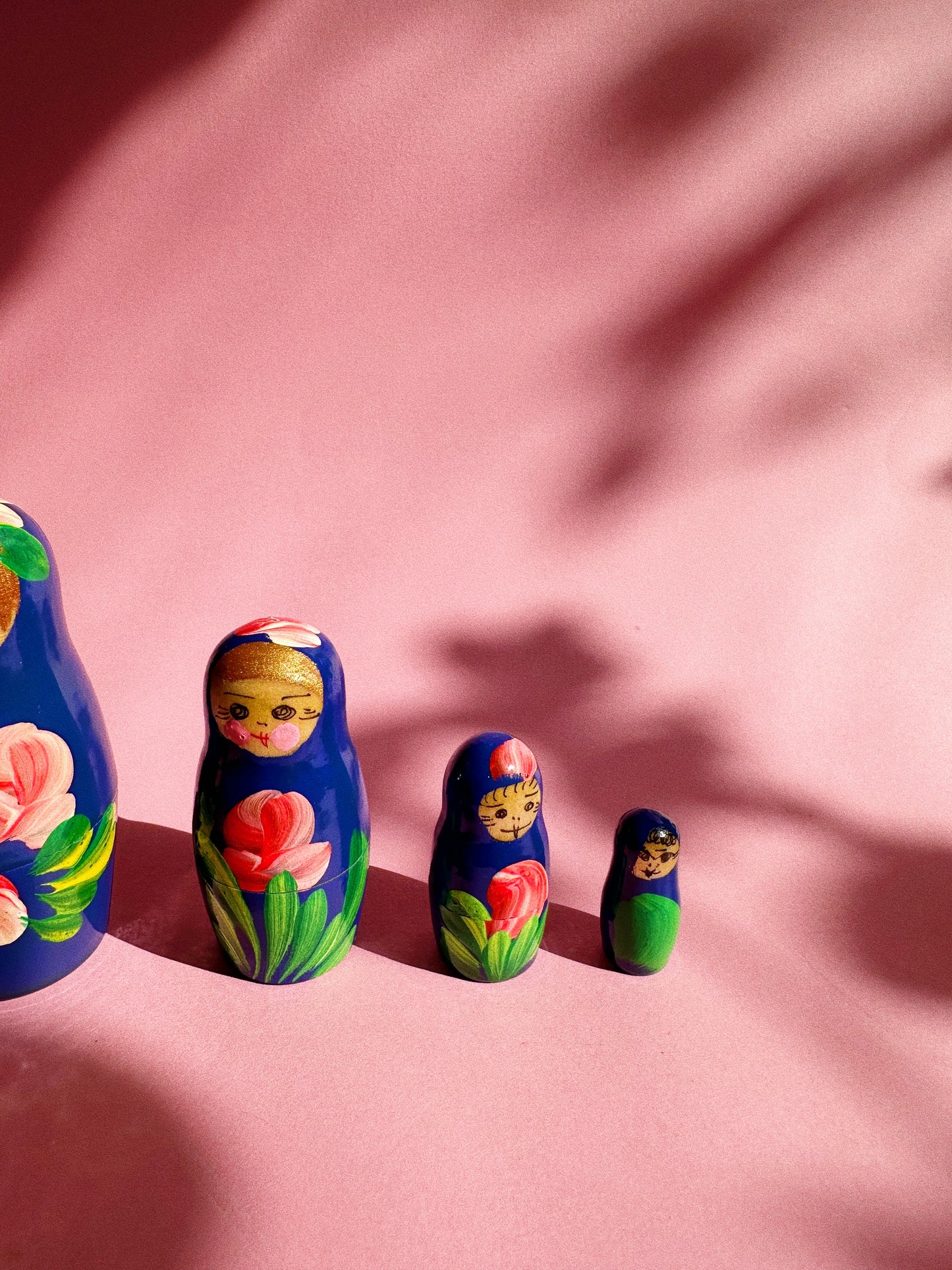 Set of 5 Handpainted Polish Matryoshka Nesting Dolls