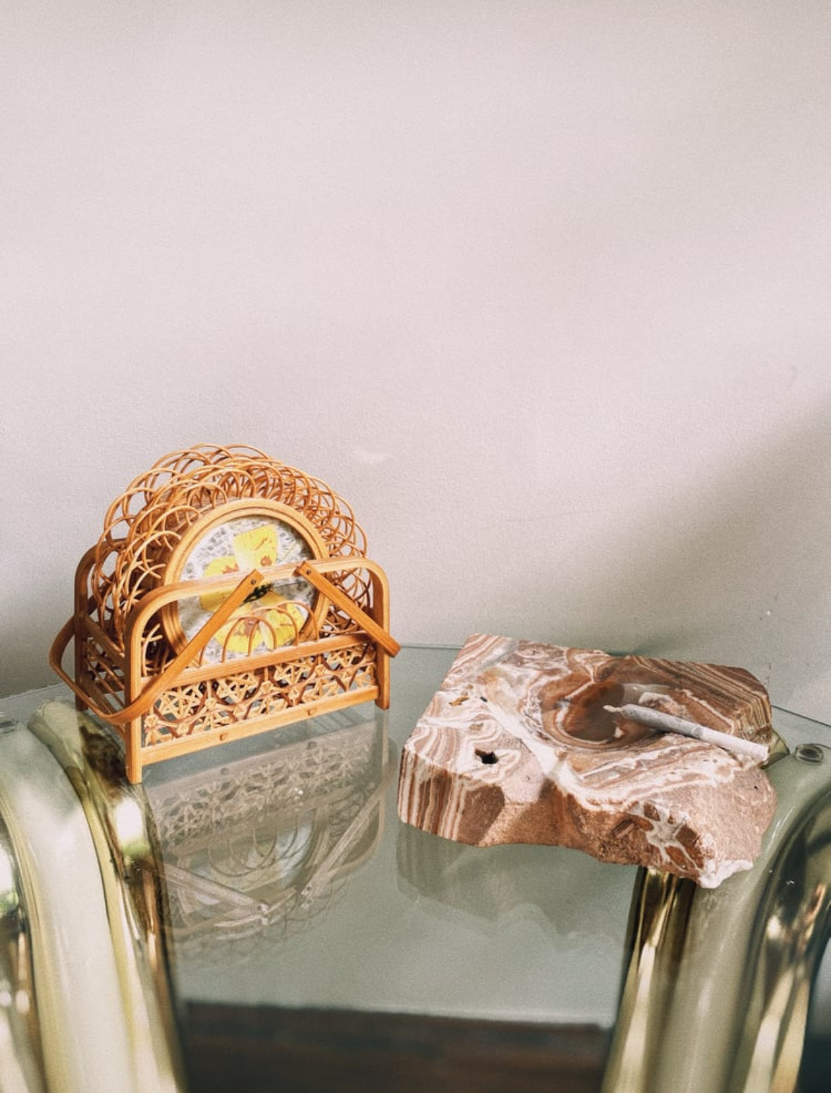 Vintage Heavy Stone Ashtray