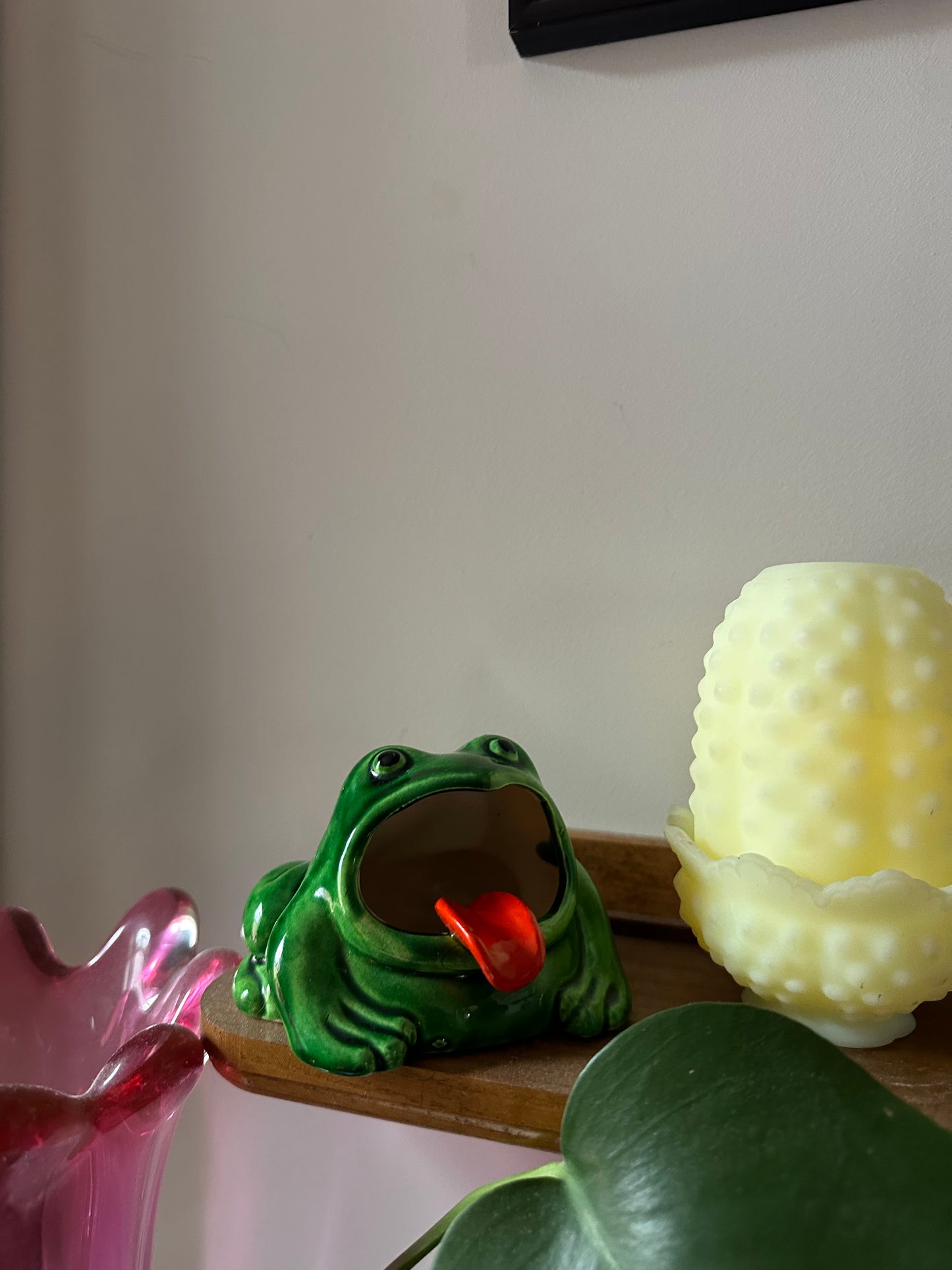 Vintage Ceramic Frog Ashtray Occupied Japan MCM