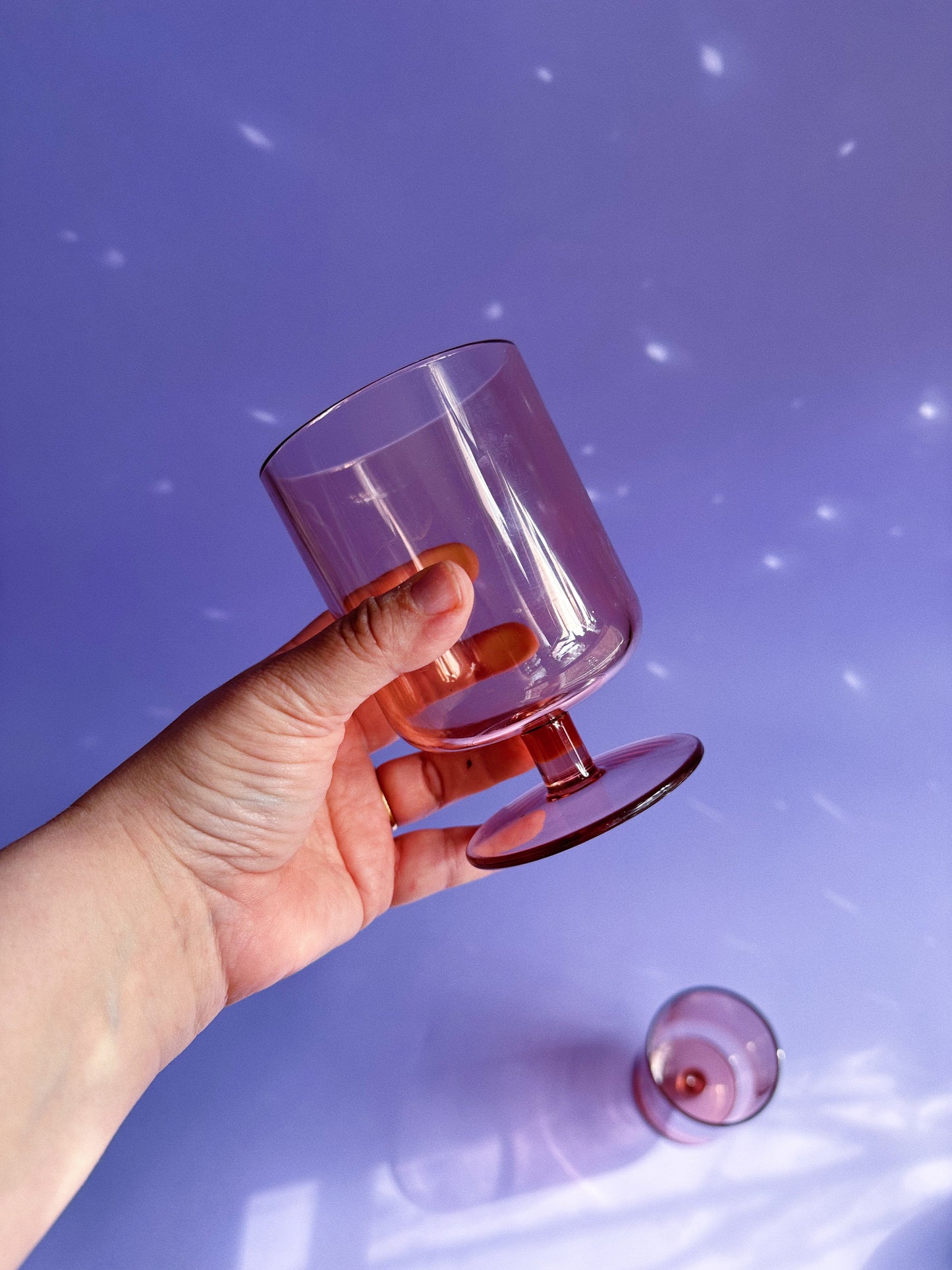 Vintage Pink Acrylic Footed Tumblers