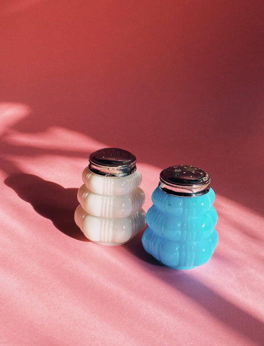 EAPG Creased Bale Dithridge & Co Salt And Pepper  Shaker Pair c. 1894