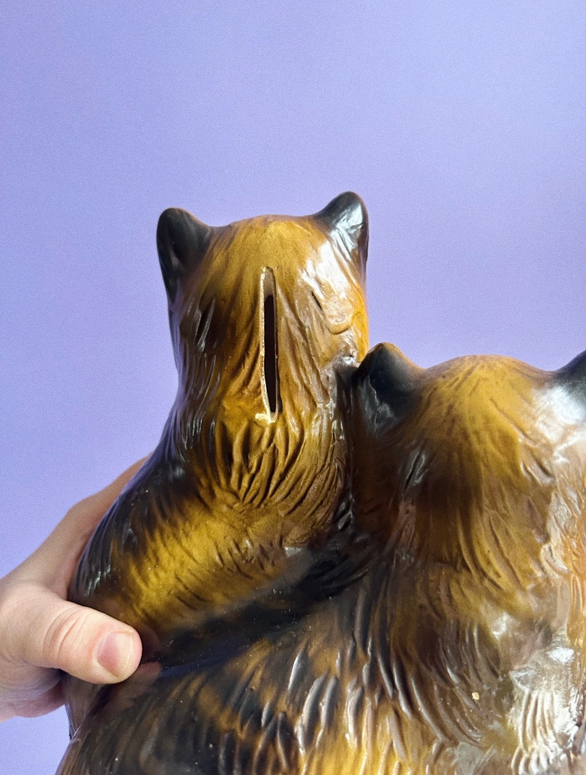 Vintage Ceramic Marbolex Double Cat Piggy Bank