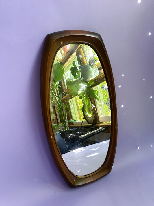 Vintage Brown MCM Syroco Mirror
