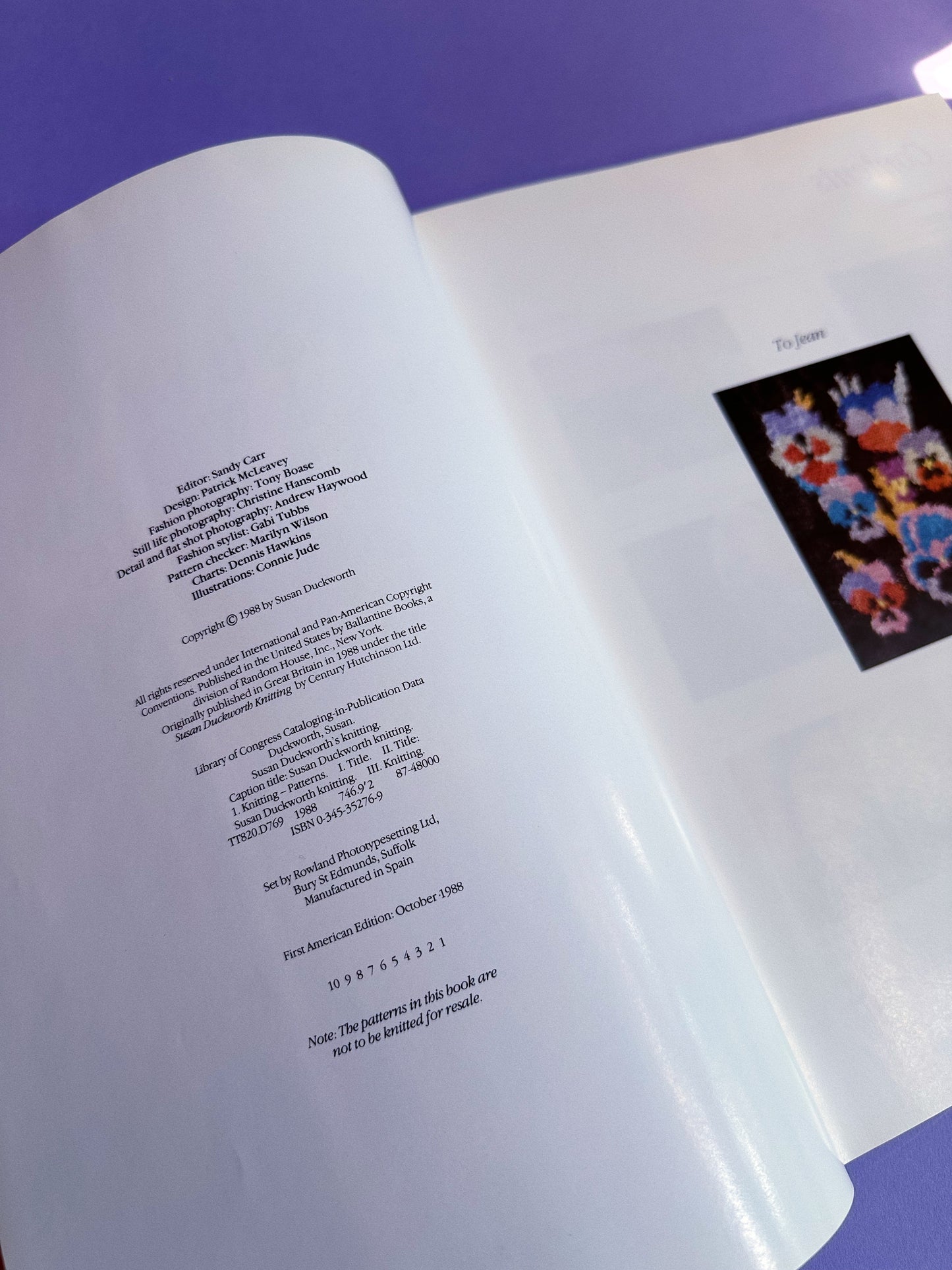 Vintage Susan Duckworths Knitting Hardcover Coffee Table Book